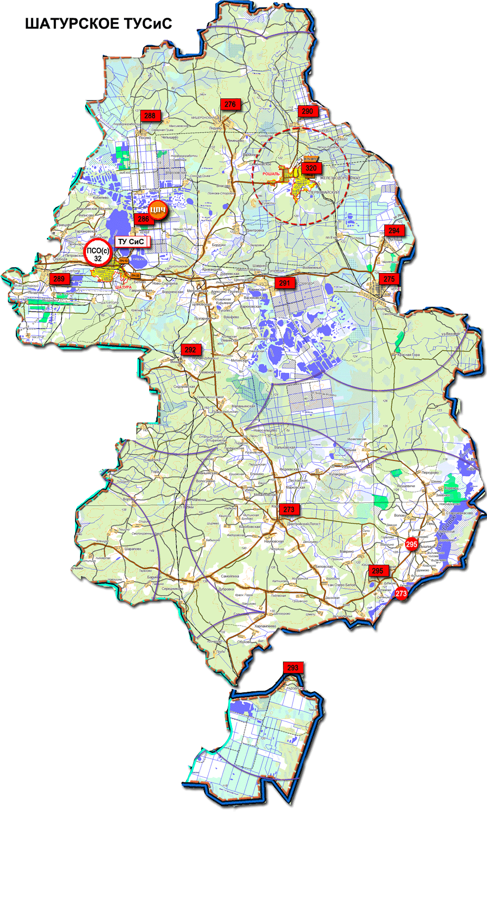 Карта г шатура московской области